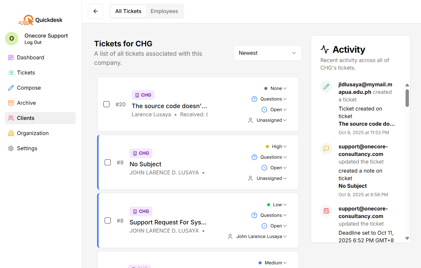 Client & Company Management